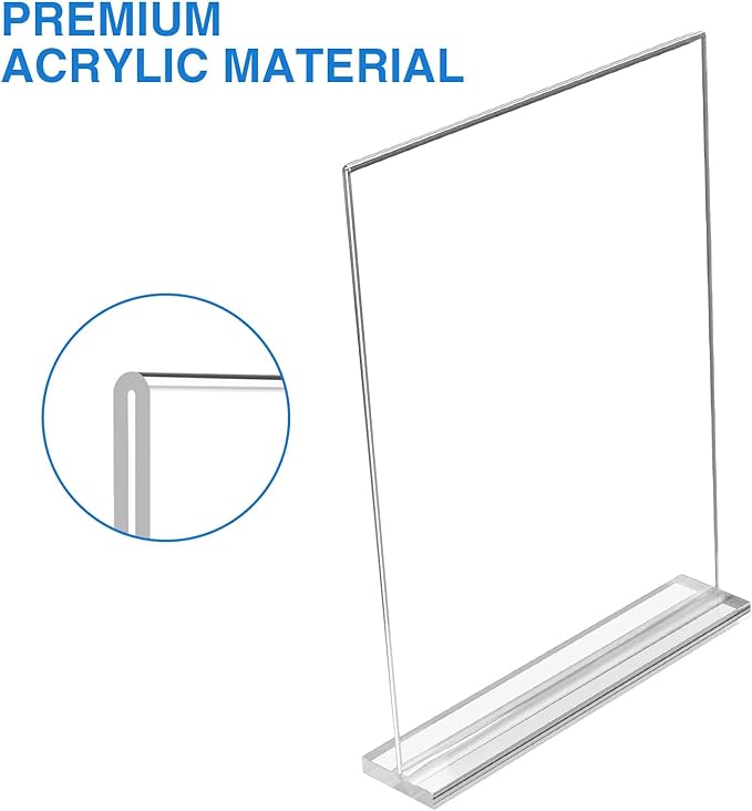 Daofary Acrylic Sign Holder 5 x 7 Inches 4 Pack, Double-Sided Stand up Table - Image 6