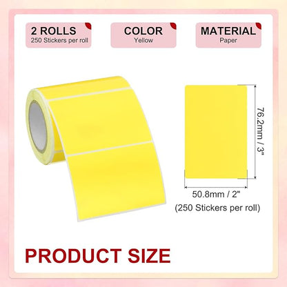 PATIKIL 2 x 3 Inch Rectangle Inventory Color Coding Labels 2 Roll, Square - Image 2