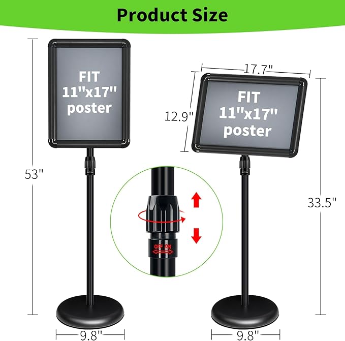 INNOVSIGN 6Pack Adjustable Pedestal Sign Holder - Image 6