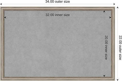 Amanti Art Silver Framed Magnetic Board 22x34 Large Vision Board - Image 3