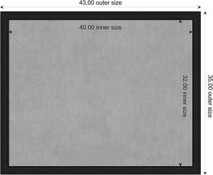 Amanti Art Black Framed Magnetic Board 35x43 X-Large Vision Board - Image 4