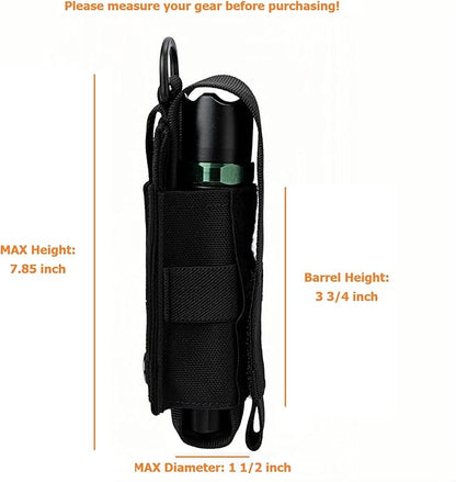 Tactical Flashlight Holster MOLLE Torch Holder MK4 OC/Mace Pepper Spray - Image 2