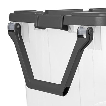 Sterilite 4-Pack Modular Stacker Box, Durable Clear Plastic Storage Bins - Image 7
