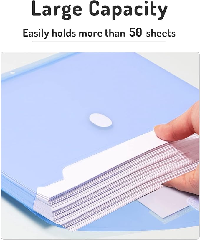 Forvencer Binder Pocket, 5 Pack Super Heavyweight Poly Binder Pocket - Image 4