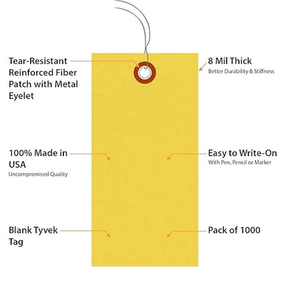 SmartSign “Yellow Tyvek Shipping Tags - Image 5