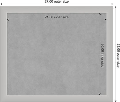 Amanti Art Silver Framed Magnetic Board 23x27 Medium Vision Board - Image 3