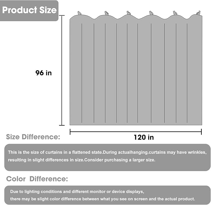 Cbsroro Room Divider Blackout Curtain Track Curtains Wall Dividers Panels Screen - Image 2