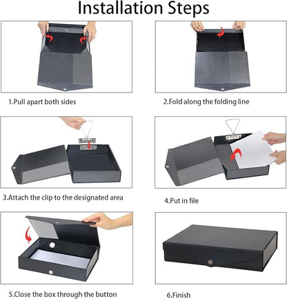 URbantin 6 Pack Foldable Plastic Box Files A4 - Image 6