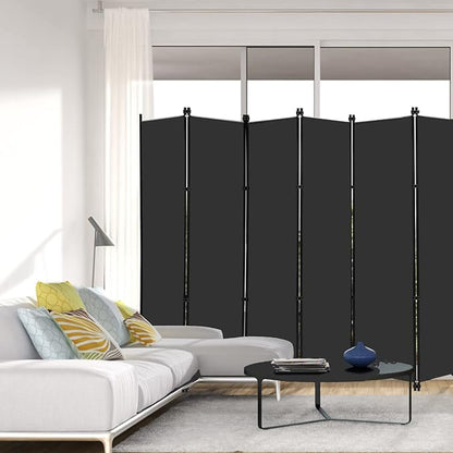 MAYOLIAH 6 Panel Folding Privacy Screen 9ft Wide, 6ft Tall Partition Room - Image 2