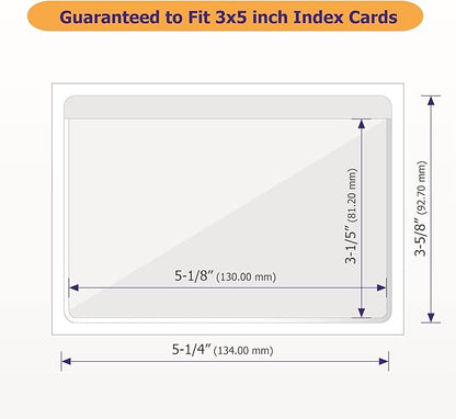 Clear Adhesive 3" x 5" Index Card Pockets - Image 3