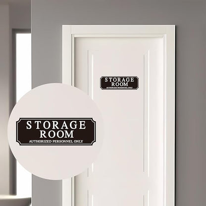 Storage Room Door Sign for Business and Home, Self-Adhesive Durable Modern - Image 5
