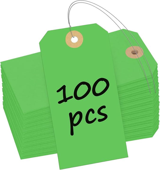 Uniclife 100 Pcs Green Blank Shipping Tags by UnicLife