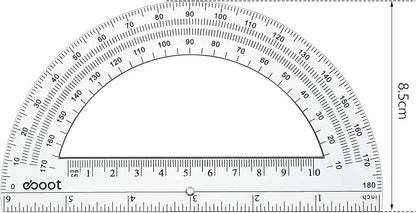 EBOOT 24 Pack Plastic Protractors Math Protractor 180 Degrees 6 Inch - Image 2