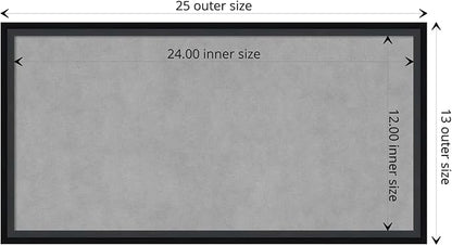 Amanti Art Black Framed Magnetic Board 13x25 Small Vision Board - Image 4