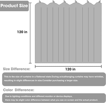 Cbsroro Room Divider Blackout Curtain Track Curtains Wall Dividers Panels Screen - Image 2