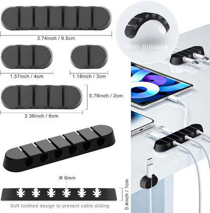 ZIIYAN 163 PCS Cable Management Kit, 3 Wire Organizer Sleeve, 8 Self Adhesive - Image 2