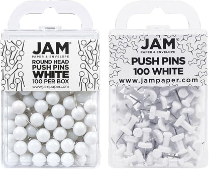 JAM PAPER Colorful Push Pins by JAMPaper