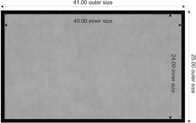 Amanti Art Black Framed Magnetic Board 25x41 Large Vision Board - Image 3