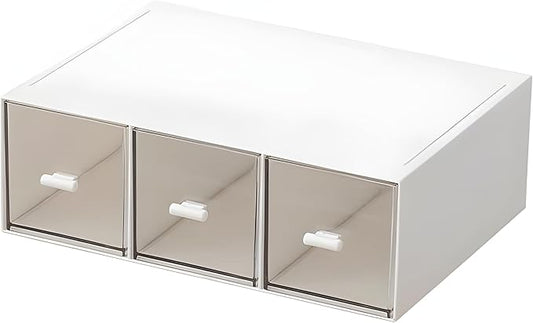 Desk Drawer Organizer, Stackable Storage Drawers, Plastic Compact Desk Storage by kulusion
