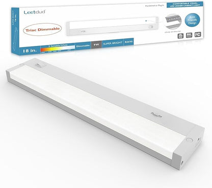 Leetdud LED Under Cabinet Lighting Hardwired or Plug in, 18 Inch 9W, Dimmable 5 by Leetdud