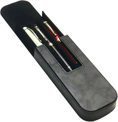 MIVLXLX Leather Triple Pen Case Pencil Pouch Holder - Image 6