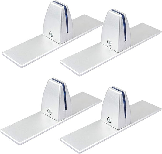 4 Pack T Shaped Office Desk Partition Clamp, Aluminum Sneeze Guard Bracket by MOUNTAIN_ARK
