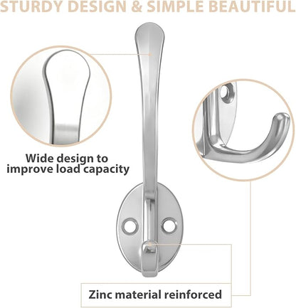 Homanu 14 Pack Coat Hooks Wall Mounted - Image 4