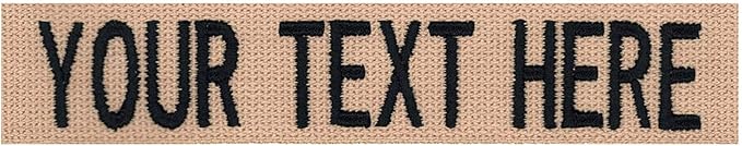 Custom Uniform Name Tapes Solid Colors. Coyote Tan Webbing, 3.5 Inch Sew on by NORTHERNSAFARI