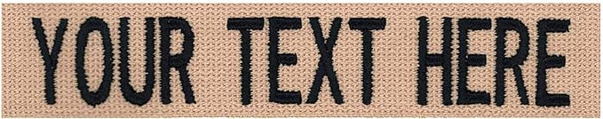 Custom Uniform Name Tapes Solid Colors. Coyote Tan Webbing, 4 Inch Hook Fastener by NORTHERNSAFARI