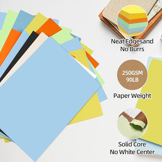 30 Sheets White Cardstock 8.5'' x 11'', 250gsm/90lb Heavyweight Cover Cardstock - Image 3
