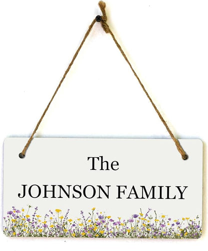 Signs ByLITA Wildflower Meadow Personalized Hanging Wall or Door Sign | Custom - Image 9