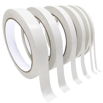 SmaringWing Double Sided Tape for Crafts, 6 Rolls Multi-Size Double-Sided by SmaringWing