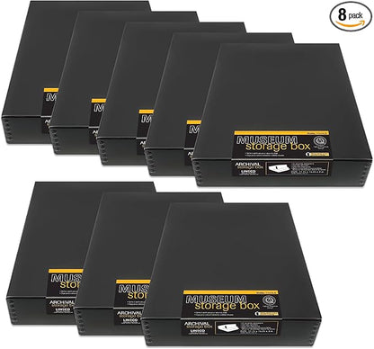 Lineco Museum Archival Storage Box, 11.75x15.25x3 in. Drop Front Design. by Lineco