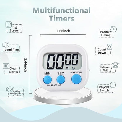 4 Pack Digital Kitchen Timer Magnetic Digital Timer - Image 2