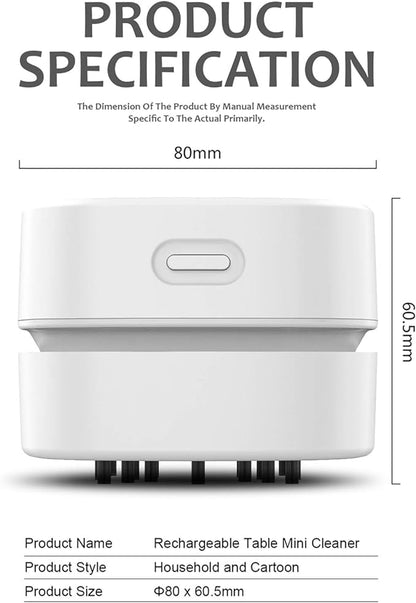 ODISTAR Desktop Vacuum Cleaner, Mini Table dust Sweeper Energy Saving - Image 3