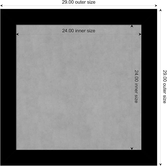Amanti Art Black Framed Magnetic Board 29x29 Medium Vision Board - Image 3
