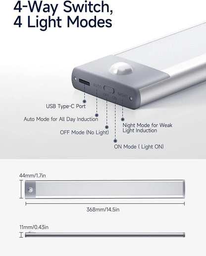 Under Cabinet Lights, Rechargeable Battery Operated Lighting, Wireless Motion - Image 5