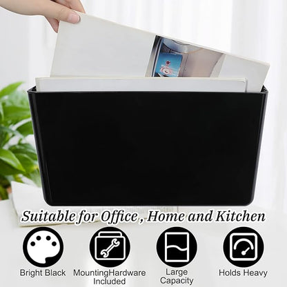 Colarr 8 Pcs Wall File Holder Organizer Plastic Wall Mount Mail Organizer - Image 3