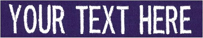 Custom Uniform Name Tapes Solid Colors. Purple Fabric, 5 Inch Hook Fastener by NORTHERNSAFARI