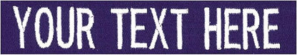 Custom Uniform Name Tapes Solid Colors. Purple Fabric, 4 Inch Hook Fastener by NORTHERNSAFARI