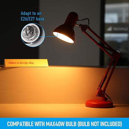 TORCHSTAR Metal Desk Lamp with Clamp, Swing Arm, Architect Adjustable Gooseneck - Image 7