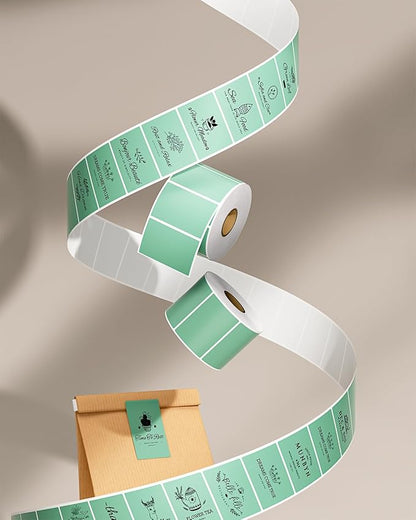 MUNBYN Green 2.25x1.25in Thermal Labels, 1000/Roll - Image 4