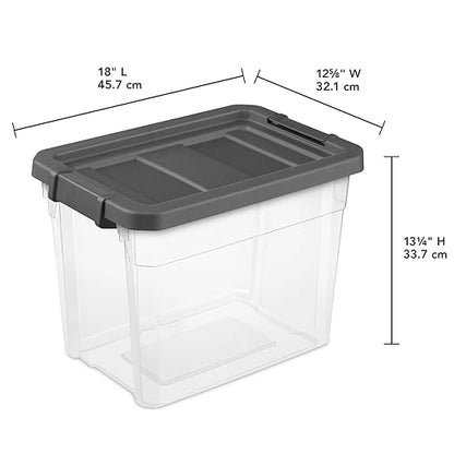 Sterilite 24-Pack Modular Stacker Box, Durable Clear Plastic Storage Bins - Image 3