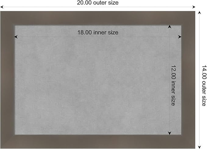 Amanti Art Grey Framed Magnetic Board 14x20 Small Vision Board - Image 4
