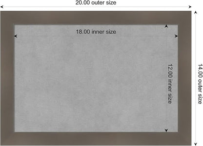 Amanti Art Grey Framed Magnetic Board 14x20 Small Vision Board - Image 4