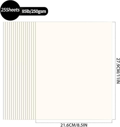 25 Sheets Creamy White Cardstock - Image 2