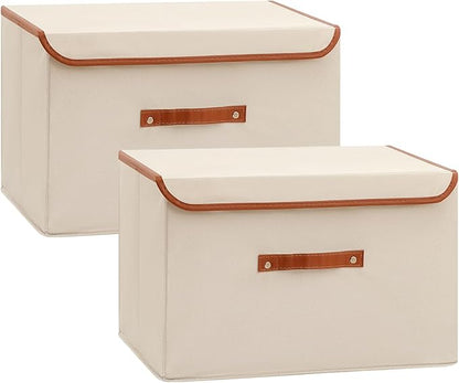 Tuza 2 Pack Large Fabric Storage Bins by TidySpaceSoftlyStyled