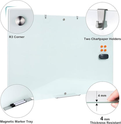 Large Glass Dry Erase Board, 72 x 48 Inches Magnetic Glass Whiteboard - Image 2