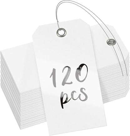 Uniclife 120 Pcs White Plastic Tags by UnicLife