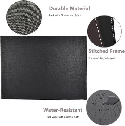 KINGFOM Desk Pad & Mat 24" x 18" Protector Large Mouse Pad PU Leather - Image 6